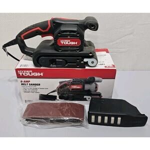 Hyper Tough 6-Amp 3 x 18-Inch Corded Belt Sander 1,000 FPM + Dust Canister